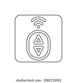 Key line icon. Illustration of car key icon on white background.