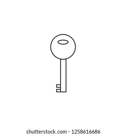 key line icon. lock, unlock symbol. editable stroke