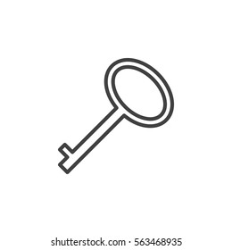 Key line icon, outline vector sign, linear pictogram isolated on white. Password symbol, logo illustration