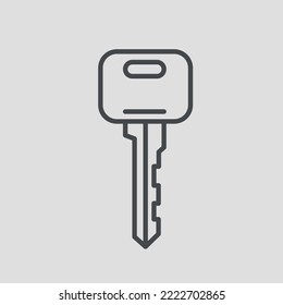 Key line icon. Security concept. Vector illustration Isolated On White Background