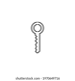 Key line icon. Simple style rent company big sale poster poster background symbol. Logo design element. T-shirt printing. Vector for sticker.