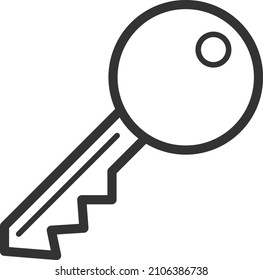 key line icon, key line symbol icon 