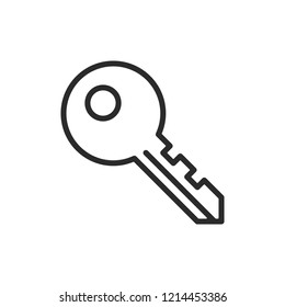 Key line icon. Thin line design. Vector icon