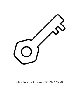 key line icon vector design, editable stroke line icon