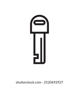 Key line icon, vector design illustration, isolated on white background. 