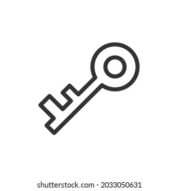 Key line icon. Web symbol for web and apps. Sign design in outline style. Key stroke object.