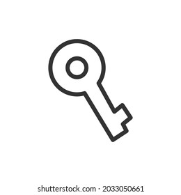 Icono de línea de clave. Símbolo web para web y aplicaciones. Diseño de firma en el estilo de contorno. Objeto de trazo de clave.