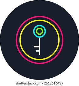 Key Line Multi Colour Circle
