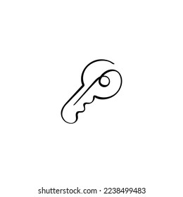Diseño de iconos de estilo de línea clave
