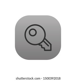 Key  - Line Vector Icon