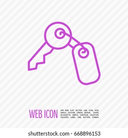 key line vector icon