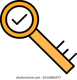 Key Line Vector Icon Design