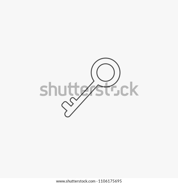 key line vector icon\
for security eps10