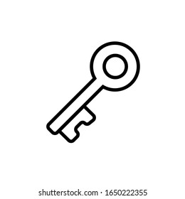 key lineal outline icon vector