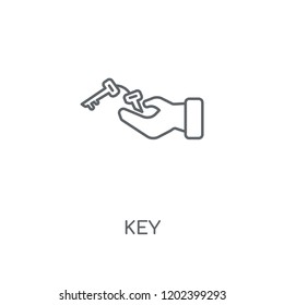 Key linear icon. Key concept stroke symbol design. Thin graphic elements vector illustration, outline pattern on a white background, eps 10.
