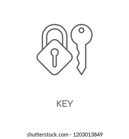 Key linear icon. Key concept stroke symbol design. Thin graphic elements vector illustration, outline pattern on a white background, eps 10.