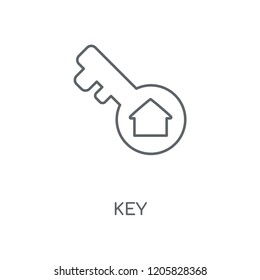 Key linear icon. Key concept stroke symbol design. Thin graphic elements vector illustration, outline pattern on a white background, eps 10.