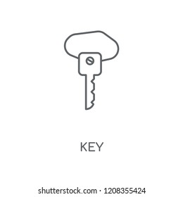 Key linear icon. Key concept stroke symbol design. Thin graphic elements vector illustration, outline pattern on a white background, eps 10.