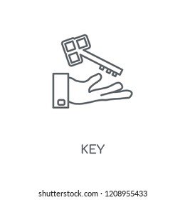 Key linear icon. Key concept stroke symbol design. Thin graphic elements vector illustration, outline pattern on a white background, eps 10.