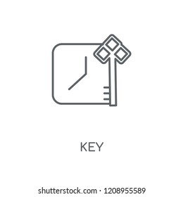 Key linear icon. Key concept stroke symbol design. Thin graphic elements vector illustration, outline pattern on a white background, eps 10.