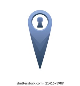 key location logo element design template icon