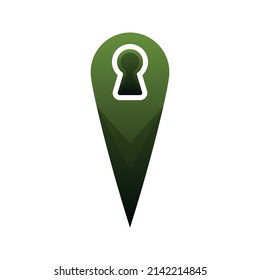 icono de plantilla de diseño de elemento de logotipo de ubicación clave