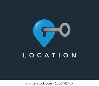 Vector de diseño de plantilla de logotipo de localizador de claves