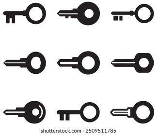 Key lock black icon security protection background design.