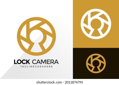 Key Lock Camera Business Logo Design, Brand Identity Logos Designs Vector Illustration Template