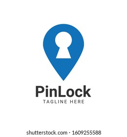Key Lock GPS Navigation Location Logo
