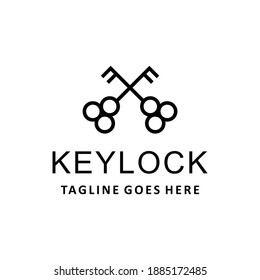Icono de bloqueo de teclas. Símbolo moderno del vector de seguridad de la casa. Inspiración en el diseño del logotipo de la empresa.