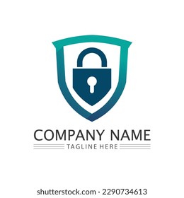 key and lock icon padlock logo and symbol vector design Graphic