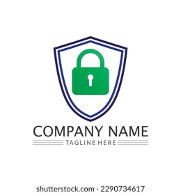Padlock-Logo und Symbol-Vektorgrafik
