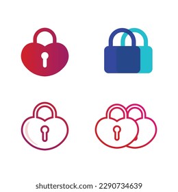 logotipo de candado de icono de llave y bloqueo y diseño de vector de símbolo Gráfico
