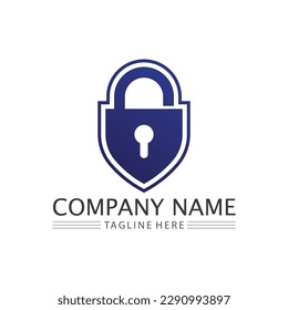 logotipo de candado de icono de llave y bloqueo y diseño de vector de símbolo Gráfico