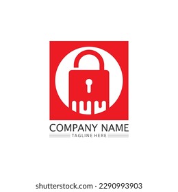 logotipo de candado de icono de llave y bloqueo y diseño de vector de símbolo Gráfico