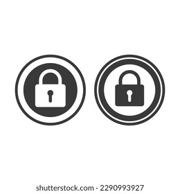 key and lock icon padlock logo and symbol vector design Graphic