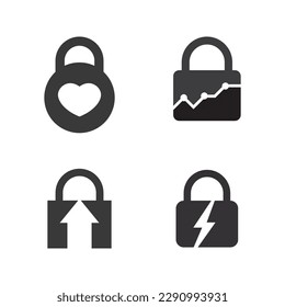 logotipo de candado de icono de llave y bloqueo y diseño de vector de símbolo Gráfico