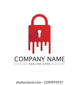 key and lock icon padlock logo and symbol vector design Graphic