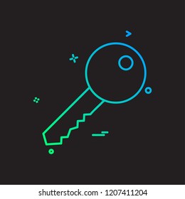key lock icon vector design 