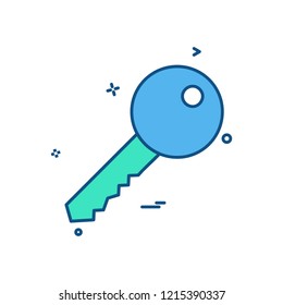 key lock icon vector design 