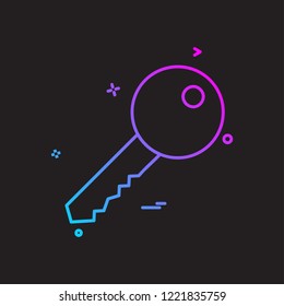 key lock icon vector design 