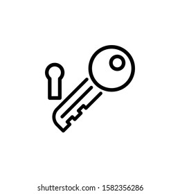 key, lock icon vector illustration  logo template 