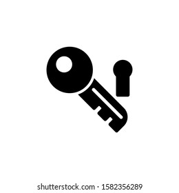 key, lock icon vector illustration  logo template 