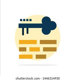 Key, Lock, Layout, Login Abstract Circle Background Flat color Icon