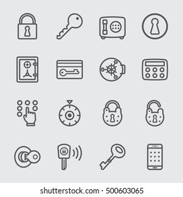 Key and Lock line icon