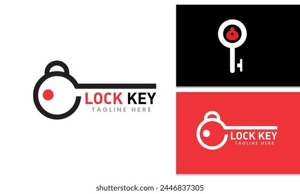 Schlüsselschloss Logo Design Icon Vorlage Vektorgrafik Moderne einzigartige professionelle Design-Idee 