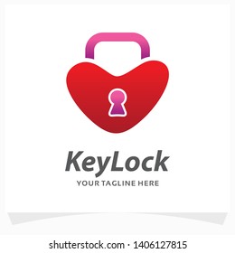 Key Lock Logo Design Template