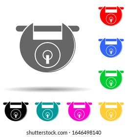 icono de estilo multicolor de bloqueo de teclas. Glifo simple, vector plano de bloqueo e iconos de claves para ui y ux, sitio web o aplicación móvil