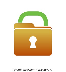 Key Lock Padlock Private Secure File Folder Icon